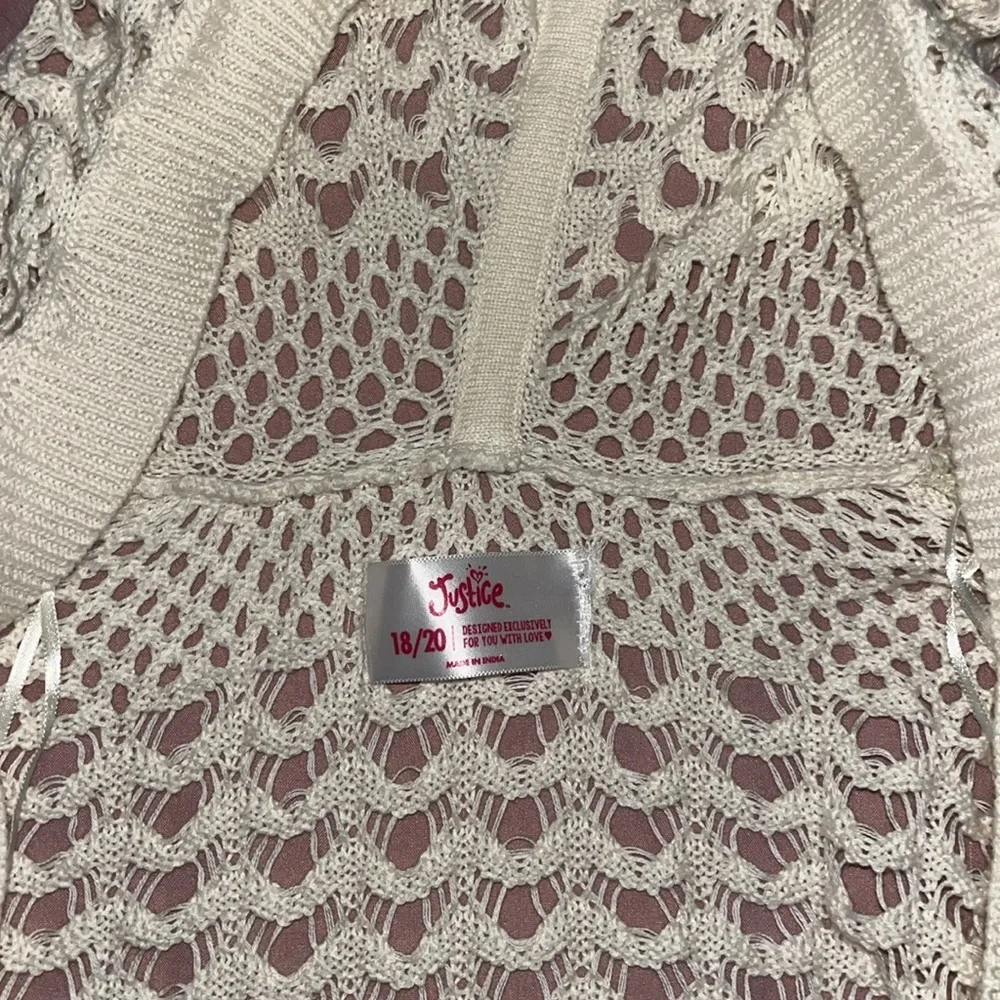 JUSTIC lace long sweater with Hood